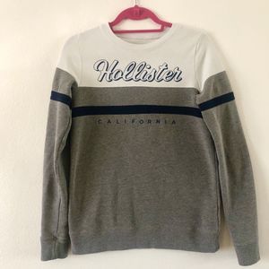 Hollister crew neck pull over sweater retro